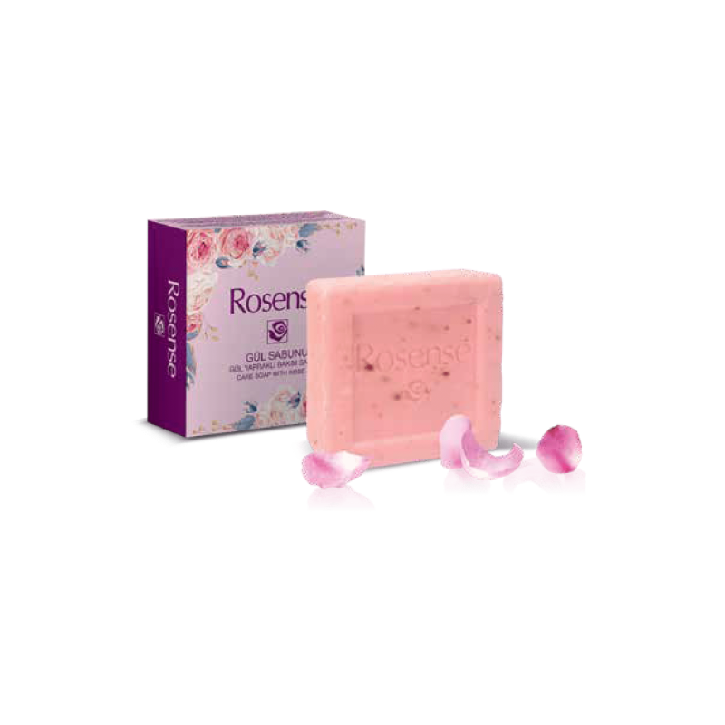 Rosense Gül Yapraklı Kare Sabun 100 gr