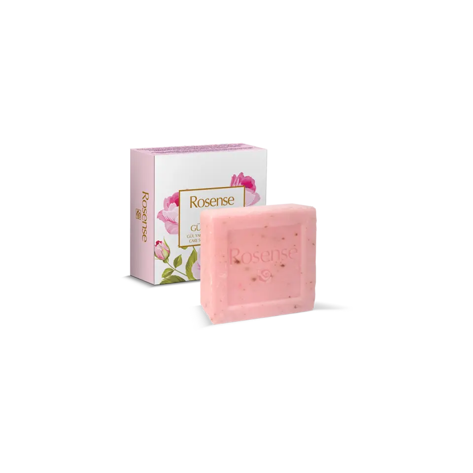 Gül Yapraklı Kare Sabun 100 gr
